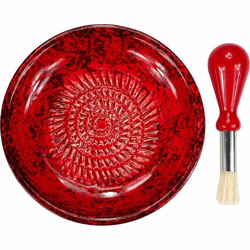 Keramikreibe mit Küchenpinsel (Lava) Reibeteller Set, 2tlg.
