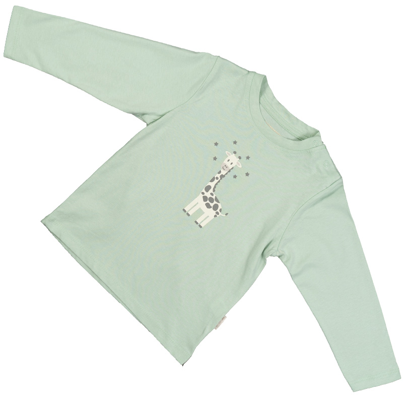 2er-Pack Baby Langarm T-Shirt (Grün/Taupe)