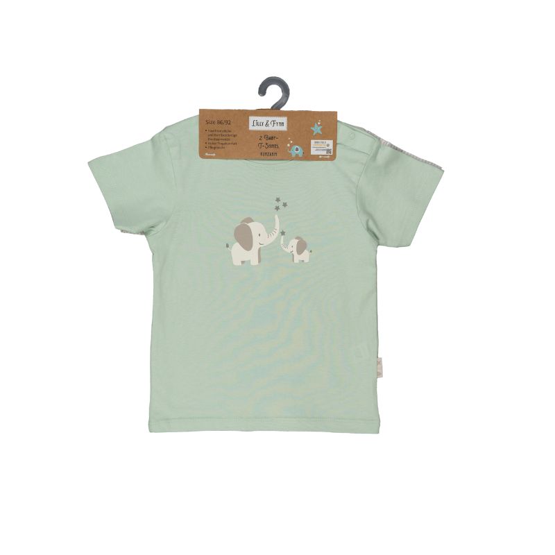 Lilly & Fynn Baby T-Shirt,  kurzarm, 2er Set, 100% Bio-Baumwolle
