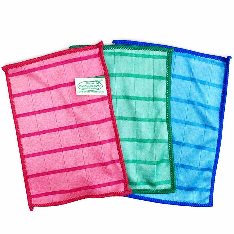 Bambus Brillen & Optik Reinigungstücher 15 x 20 cm, 3er Set, verschiedene Farben, Brillenputztücher, ideal zur Reinigung von Brillengläsern und empfindlichen Oberflächen.