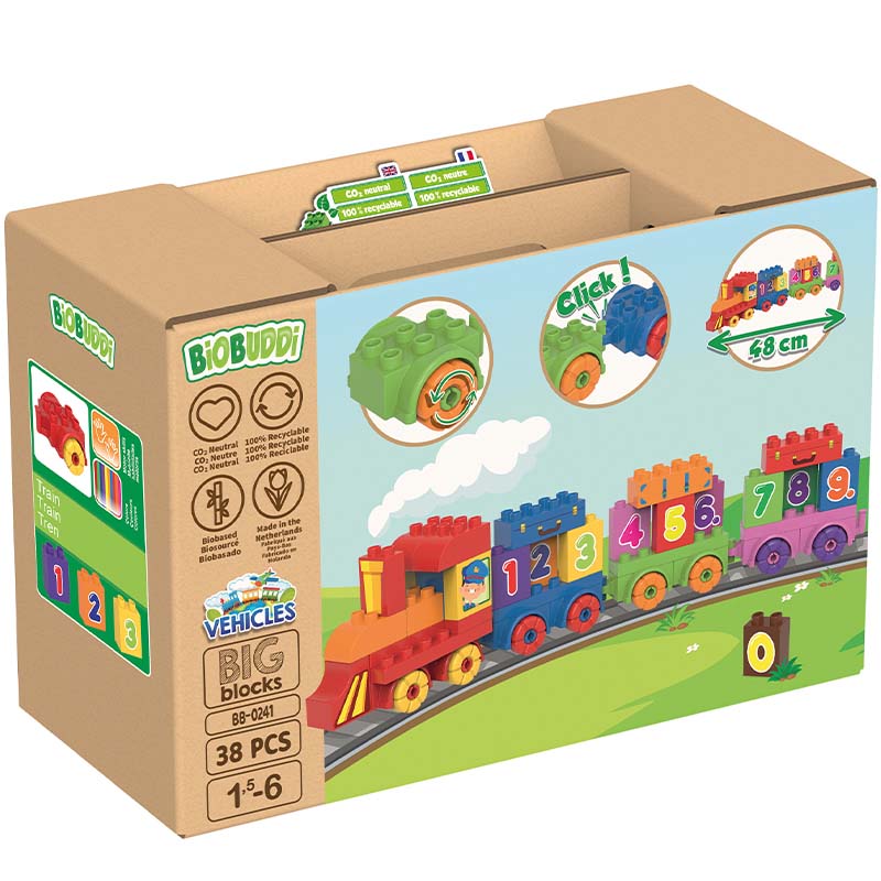 BiOBUDDi Zahlen Zug Set 38 Teile biobuddi-zahlen-zug-set-38-teile