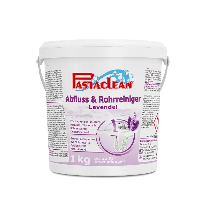 PASTACLEAN Rohrreiniger (1kg/Lavendel) Profi Abflussreiniger