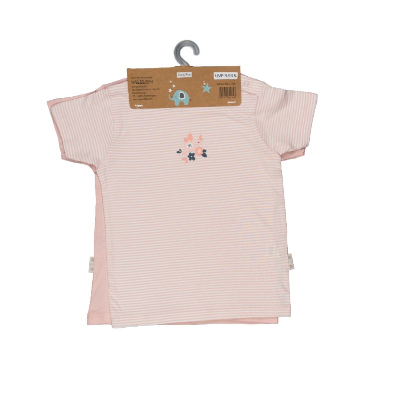 Lilly & Fynn Baby T-Shirt,  kurzarm, 2er Set, 100% Bio-Baumwolle