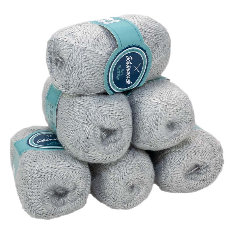 Wolle Set Kuschelstola (Grau) mit Anleitung für Stola & Mütze Wolle Set Kuschelstola (Grau) mit Anleitung für Stola & Mütze