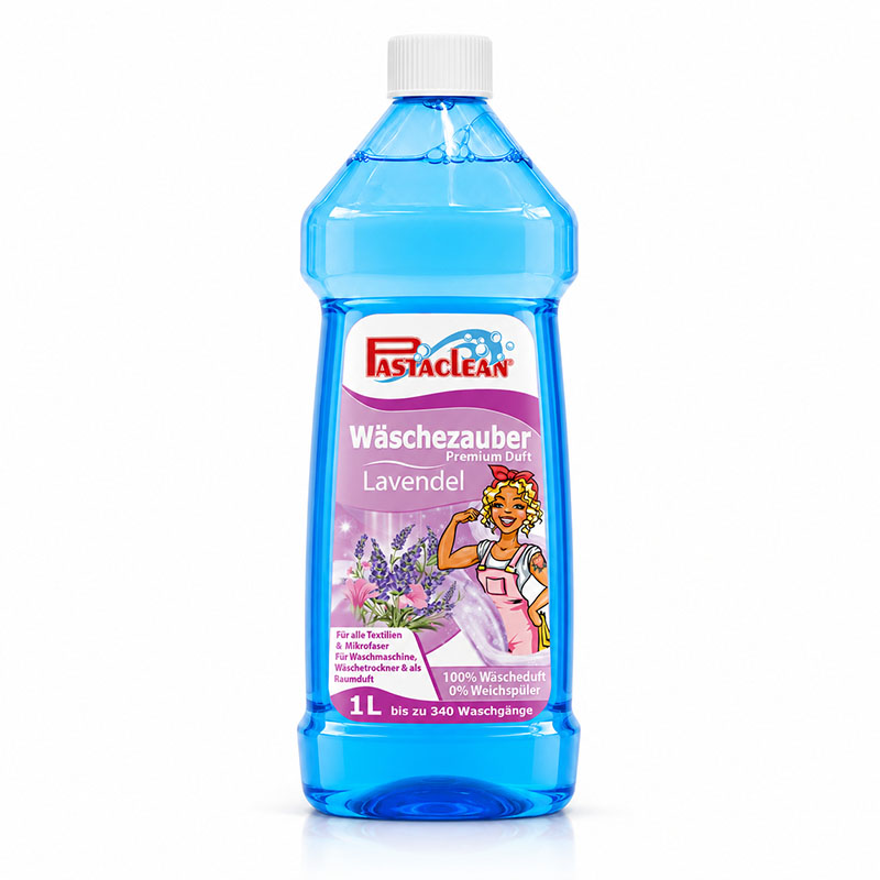 Pastaclean Wäscheduft Premium Lavendel, 1L für bis zu 340 Waschladungen, ideal für alle Textilien und Mikrofaser, geeignet für Waschmaschine, Trockner und Raumduft.