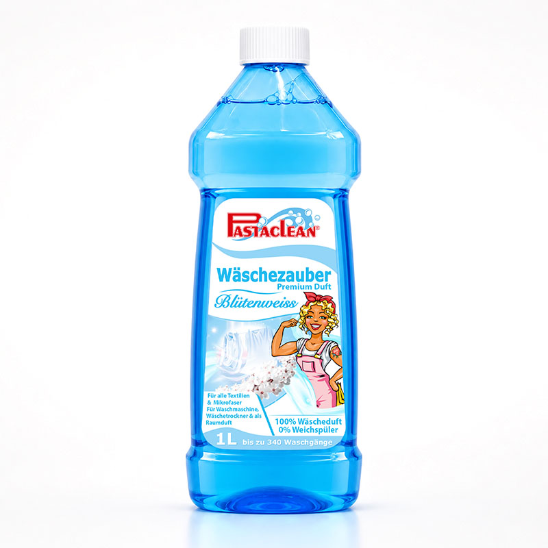 Pastaclean Wäschezauber Premium Duft Blütenweiss, Wäscheparfüm 1 Liter für Waschmaschine und Trockner, geeignet für alle Textilien und Mikrofaser, ohne Weichspüler, sorgt für frischen Duft