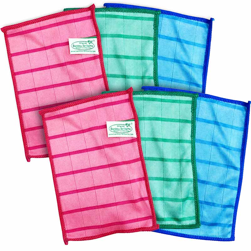 Bambus Brillenputztücher Set, 15 x 20 cm, 6er Pack, Reinigungstücher aus Mikrofaser, ideal für Brillen und Optik, umweltfreundlich, mehrfarbig, langlebig, streifenfreie Reinigung von Brillengläsern und Optikgeräte.