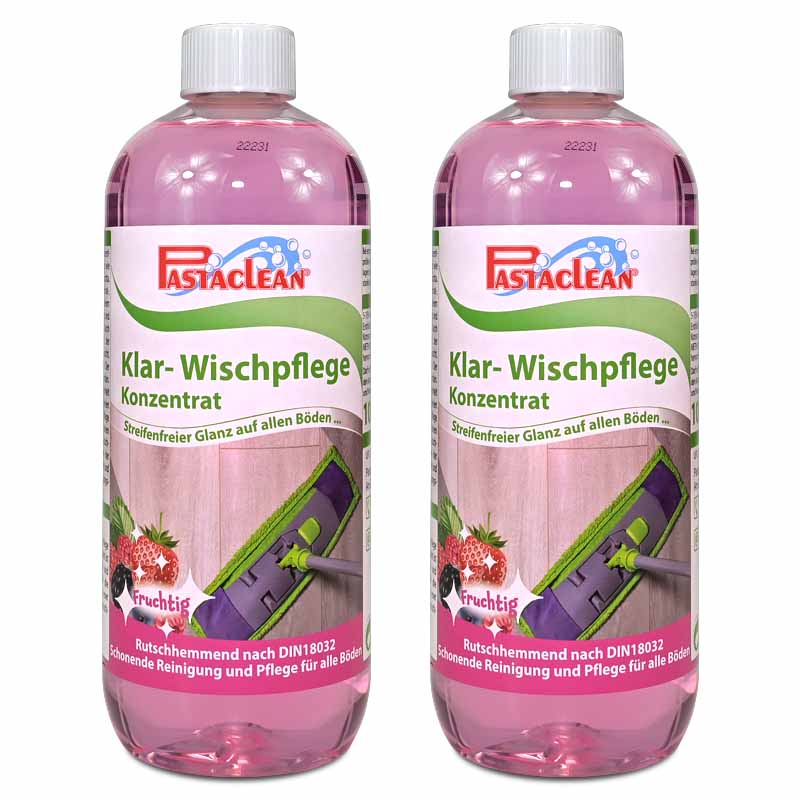 PASTACLEAN Bodenreiniger Konzentrat (Fruchtig) Wischroboter geeignet, 2x 1000 ml