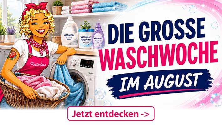 Pastaclean Waschmittel für effiziente Reinigung von Mikrofaser und Feinwäsche, ideal für sportliche Funktionskleidung.