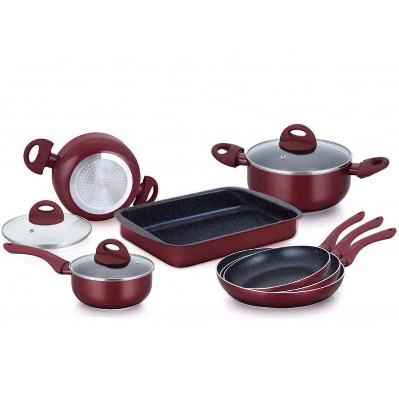 Herzberg Kochgeschirr Set 10 teilig Burgund 2 herzberg-kochgeschirr-set-10-teilig-burgund-2