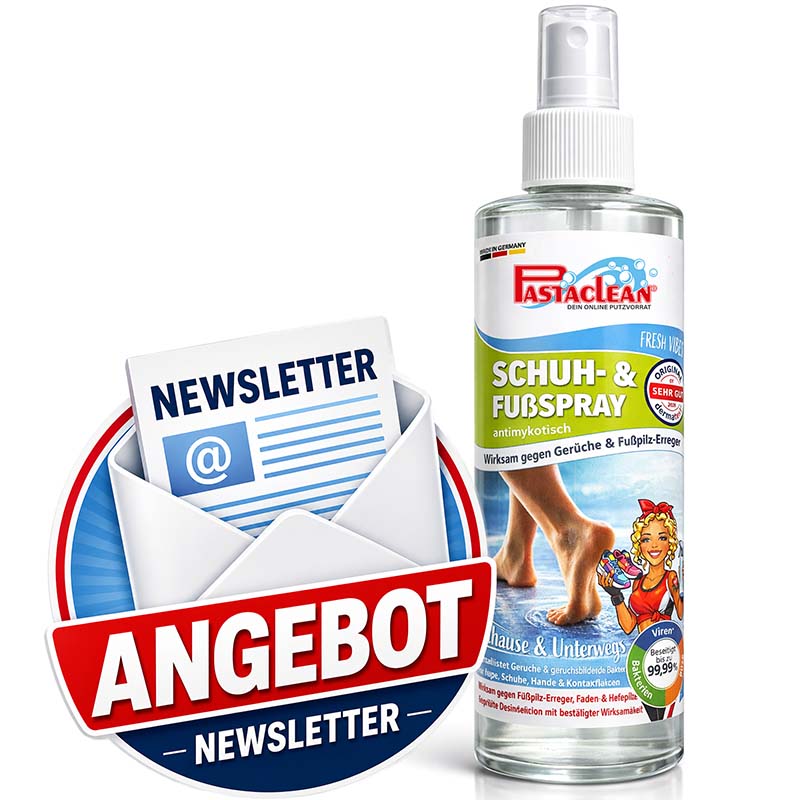 Pastaclean Schuh- & Fußspray 250 ml, antimikotisches Fußdesinfektionsmittel gegen Fußpilz-Erreger und Gerüche, geeignet für Schuhe und Füße, dezente Frische für den Alltag