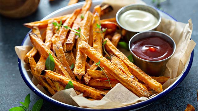 selbstgemachte Ofen-Pommes selbstgemachte Ofen-Pommes