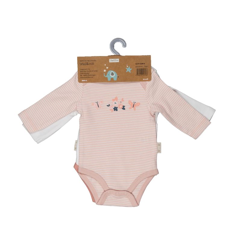 Lilly & Fynn  Baby Body, langarm, 2er Set, 100% Bio-Baumwolle