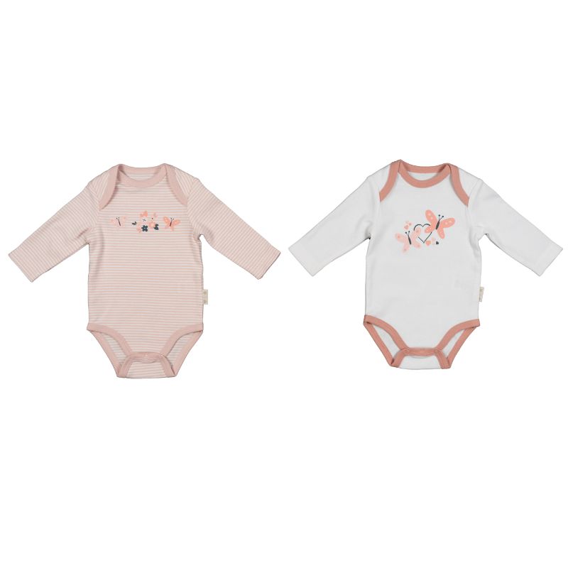 Lilly & Fynn  Baby Body, langarm, 2er Set, 100% Bio-Baumwolle