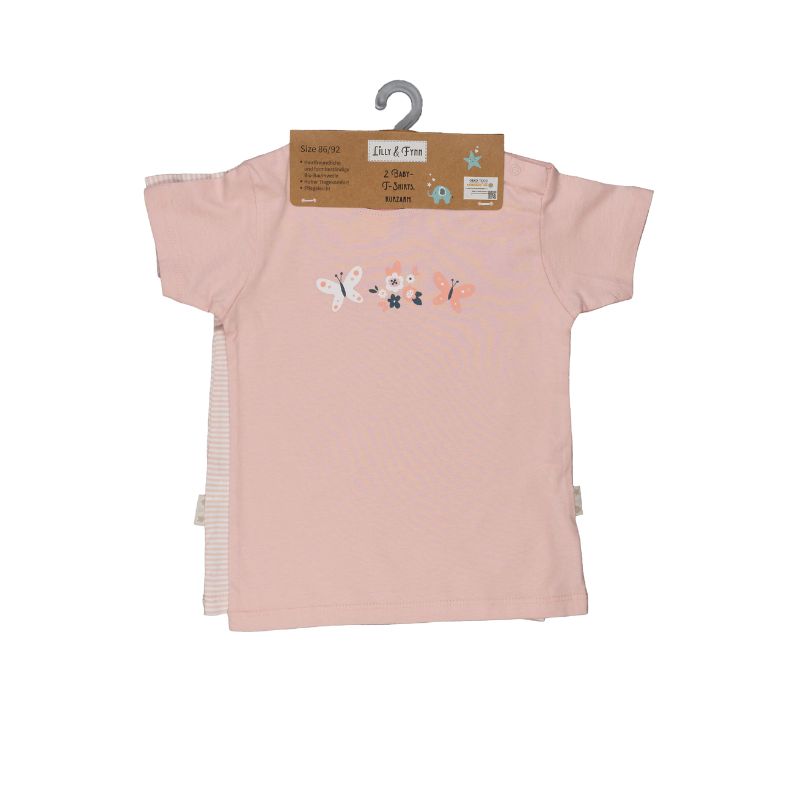 Lilly & Fynn Baby T-Shirt,  kurzarm, 2er Set, 100% Bio-Baumwolle