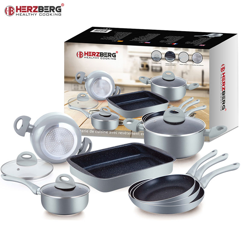 Herzberg Kochgeschirr Set 10 teilig silber herzberg-kochgeschirr-set-10-teilig-silber