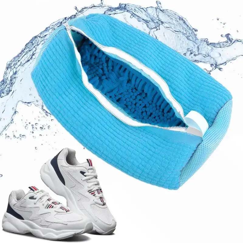 Schuhe Waschbeutel - Schuhwaschbeutel für Waschmaschine (Blau)