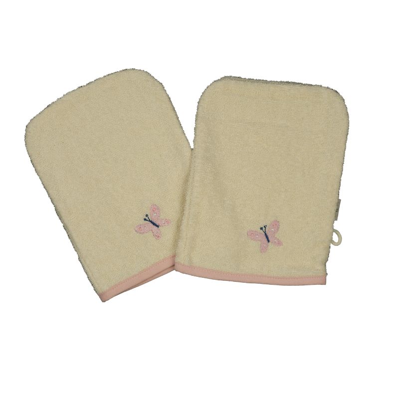 Lilly & Fynn Baby Waschhandschuhe, 2er Set,  100% Bio-Baumwolle