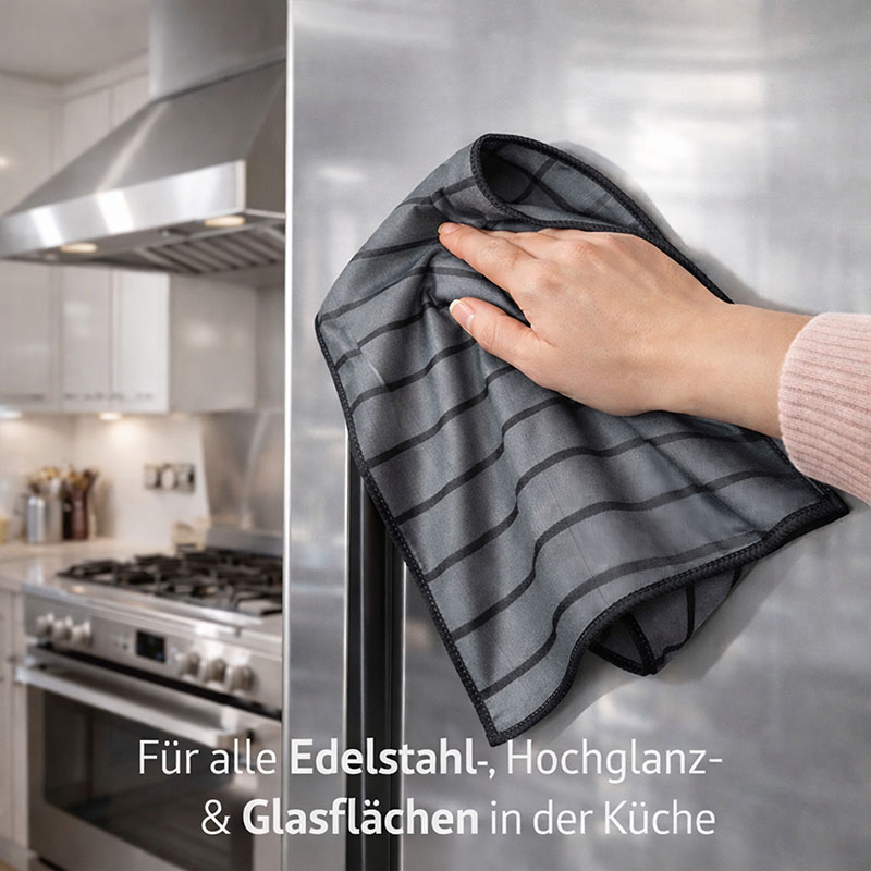 Bambustücher 3er Set – streifenfrei für Fenster, Glas & Spiegel