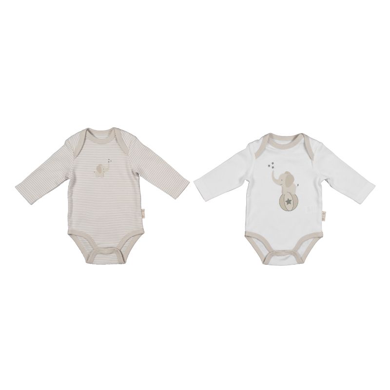 Lilly & Fynn  Baby Body, langarm, 2er Set, 100% Bio-Baumwolle
