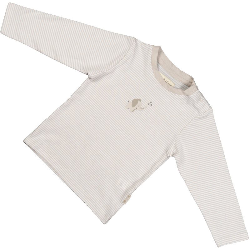 2er-Pack Baby Langarm T-Shirt (Grün/Taupe)