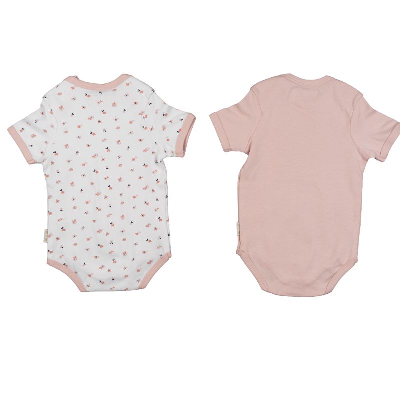 Lilly & Fynn Baby Body, kurzarm, 2er Set, 100% Bio-Baumwolle