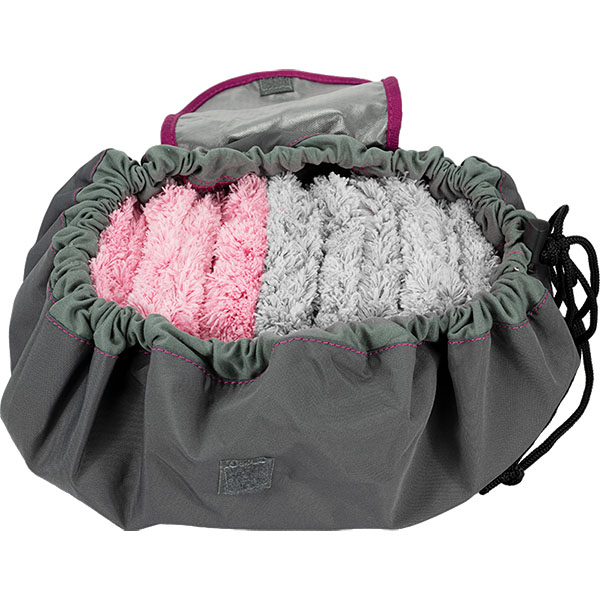 Abschminkpads mit Kosmetiktasche Pink und Grau Pastaclean