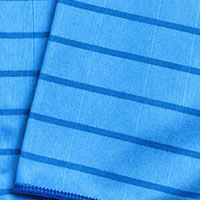 Blaue Bambustücher mit Streifenmuster, nachhaltiges Material, weiche Textur, ideal für Haushalt, Küche, Bad, umweltfreundliche Reinigungstücher, mehrzweck Nutzung, langlebig, saugfähig, hypoallergen, schnell trocknend