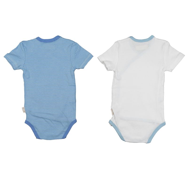 Lilly & Fynn Baby Wickelbody, kurzarm, 2er Set, 100% Bio-Baumwolle