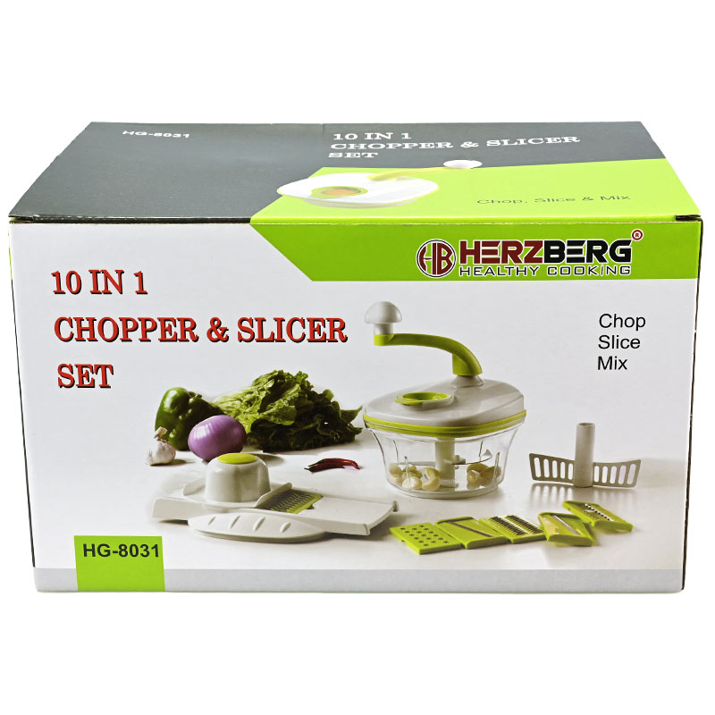Herzberg Multizerkleinerer - 10-in-1 Gemüseschneider Herzberg Multizerkleinerer - 10-in-1 Gemüseschneider