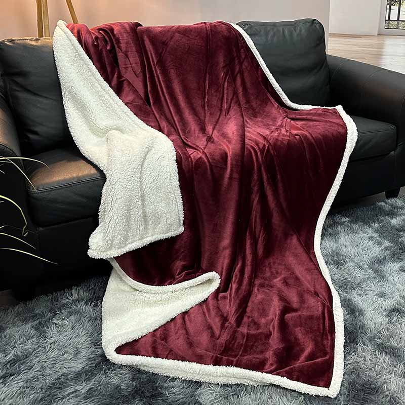 Kuschel Decke XXL Taupe – Sherpa Fleece, extra weich & warm, 185x220cm, OEKO-TEX