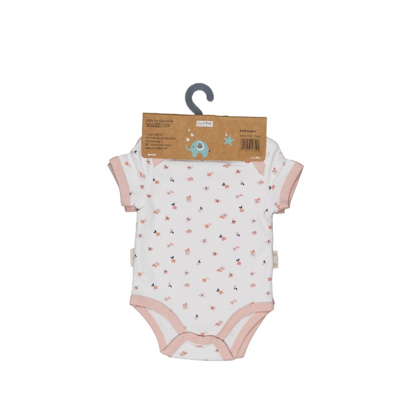 Lilly & Fynn Baby Body, kurzarm, 2er Set, 100% Bio-Baumwolle