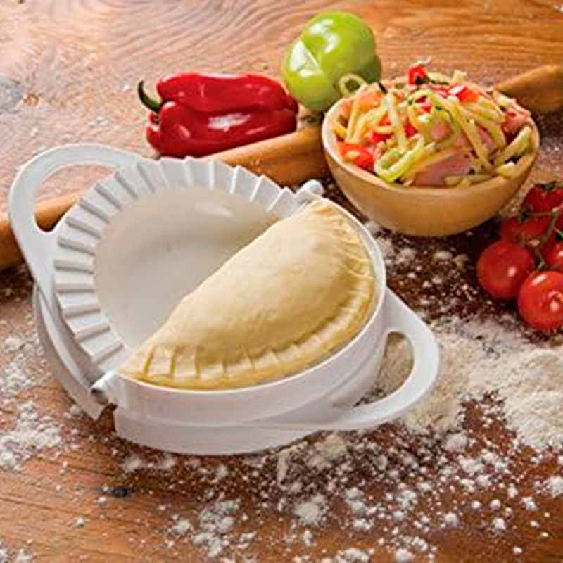 Calzone Maker Teigtaschenformer für die Zubereitung von gefüllten Teigtaschen in der Küche, ideal für Calzone, Empanadas, Ravioli und Pasteten, aus Kunststoff, einfach zu handhaben und reinigen