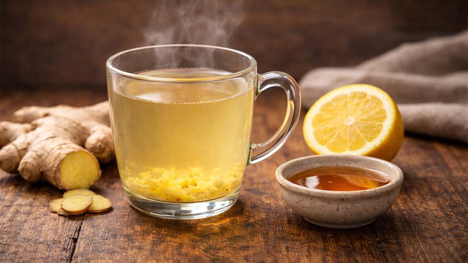 Ingwertee selbst machen – frischer Ingwertee mit Zitrone & Honig für die Erkältungszeit