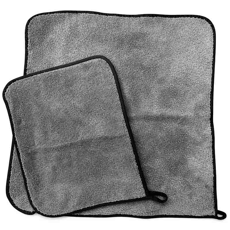 Trockentuch Set Grau, 2-teilig, Fast Dry Micro Magic, saugfähiges Microfasertuch für Auto, Dusche, Haushalt, Reinigung, schnelltrocknend, robust, langlebig, hoher Komfort, vielseitig einsetzbar, ideale Reinigungstücher für jeden Gebrauch.