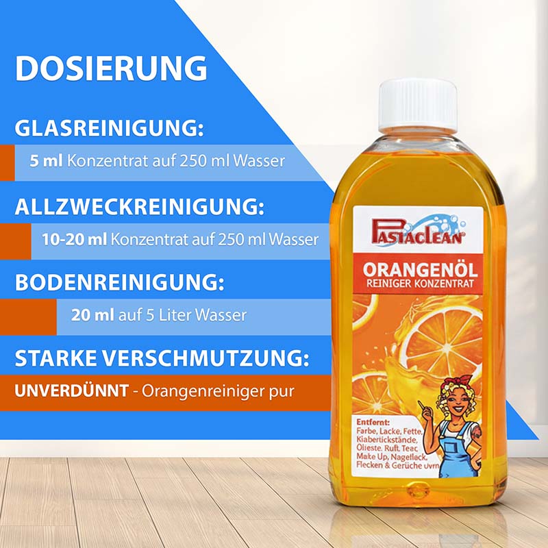Orangenreiniger Dosierung Konzentrat von Pastaclean