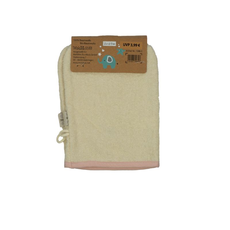 Lilly & Fynn Baby Waschhandschuhe, 2er Set,  100% Bio-Baumwolle
