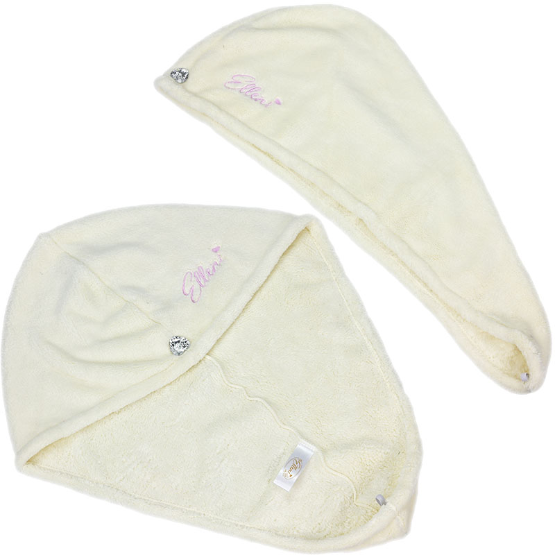 Elleni Haarturban Creme - Haartuch Turban, 2 Stück Elleni Haarturban Creme - Haartuch Turban, 2 Stück